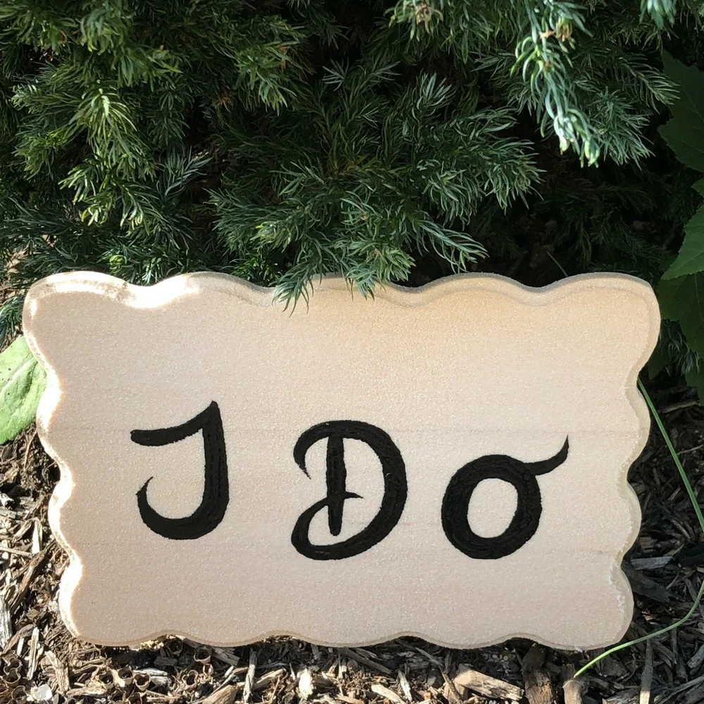 I Do White Wooden Wedding Sign